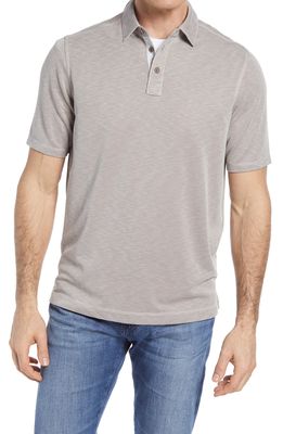 Johnston & Murphy Short Sleeve Slub Knit Polo in Sand