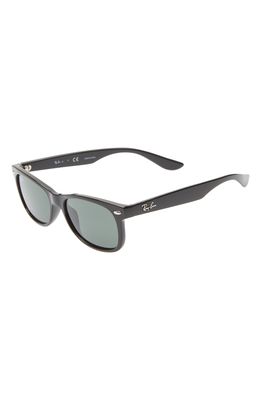 Ray-Ban Junior 47mm Wayfarer Sunglasses in Black/Green Solid