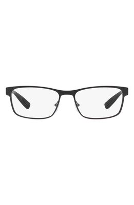 Prada Linea Rossa 53mm Rectangular Optical Glasses in Black