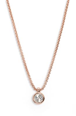 Ted Baker London Sininaa Crystal Pendant Necklace in Rose Gold Tone Clear Crystal