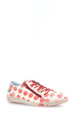 CLOUD Aika Print Sneaker in Circles Red Leather
