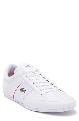 Lacoste Nivolor Leather Sneaker in Wht/red