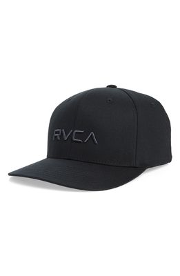 RVCA Flex Fit Baseball Cap in Black