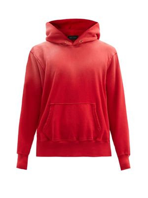Les Tien - Ombré Brushed-back Cotton Hooded Sweatshirt - Mens - Red