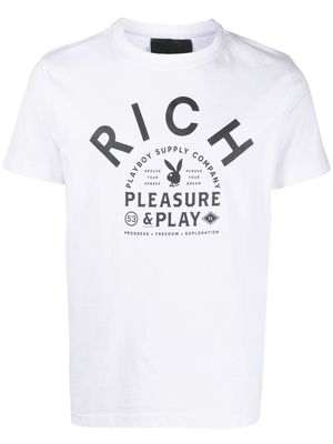 John Richmond x Playboy logo T-shirt - White