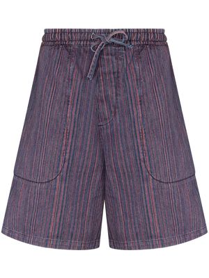 YMC striped Bermuda shorts - Blue