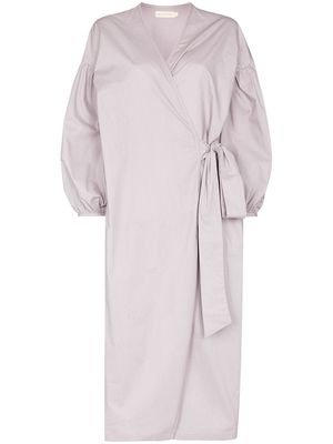 GENERAL SLEEP Agnes organic-cotton wrap robe - Neutrals