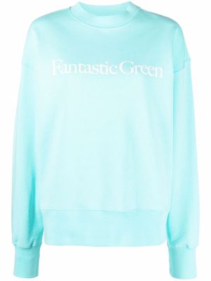 MSGM Fantastic Green crew neck sweatshirt - Blue