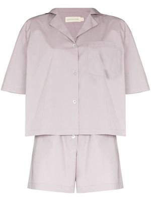 GENERAL SLEEP Camilla organic-cotton short pyjama set - Neutrals