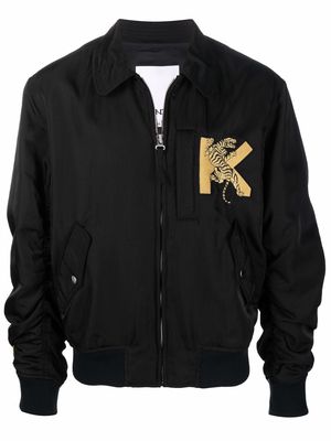 Kenzo embroidered-design zip-fastening jacket - Black