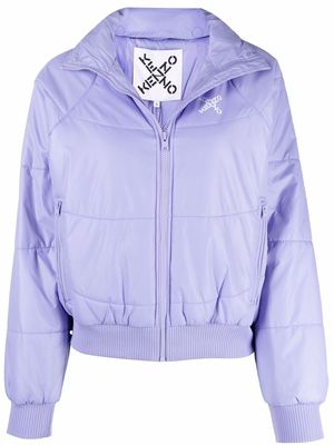 Kenzo logo-print zip-fastening jacket - Purple