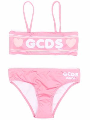 Gcds Kids heart-print two-piece bikini - Pink
