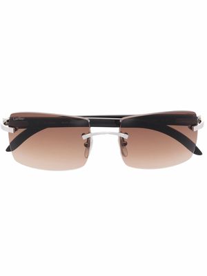 Cartier Eyewear C Décor square-frame sunglasses - Black