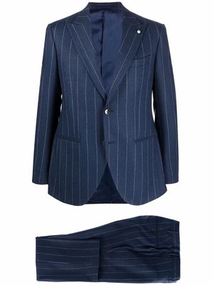 LUIGI BIANCHI MANTOVA fitted single-breasted suit - Blue