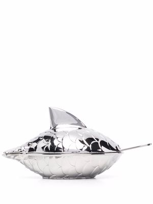 Alessi Colombina fish-shaped salt cellar - Silver