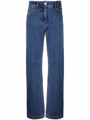 Low Classic high-rise straight-leg jeans - Blue