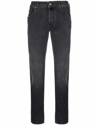 Incotex mid-rise slim-cut jeans - Black