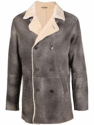 Giorgio Brato sheepskin shearling-lined coat - Brown