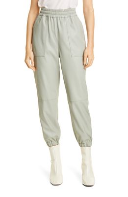 AG Nova Faux Leather Joggers in Rooftop Garden