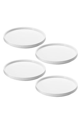Georg Jensen Bernadotte Set of 4 Lunch Plates in White