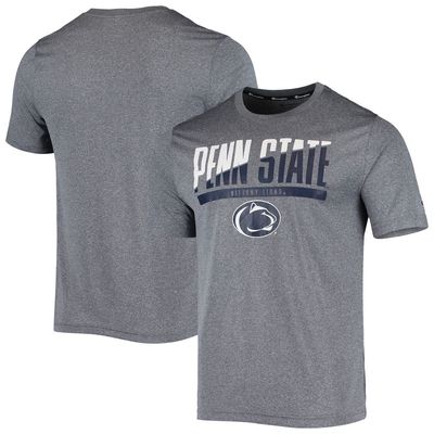 Men's Champion Gray Penn State Nittany Lions Wordmark Slash T-Shirt