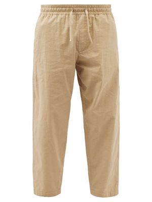 YMC - Alva Cotton-blend Seersucker Trousers - Mens - Beige