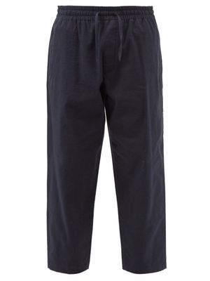 YMC - Alva Cotton-blend Seersucker Trousers - Mens - Navy