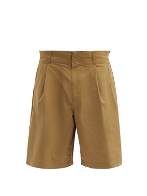 2 Moncler 1952 - Technical-canvas Pleated Shorts - Mens - Green