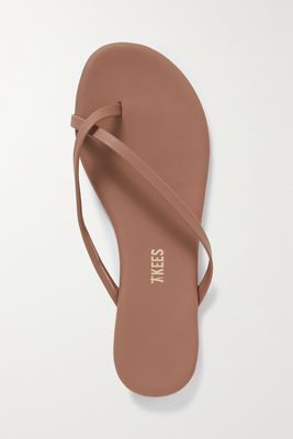 TKEES - Riley Matte Vegan Leather Flip Flops - Brown