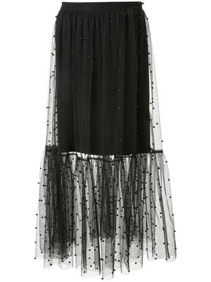 Macgraw beaded midi skirt - Black