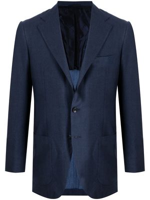 Kiton single-breasted tailored blazer - Blue