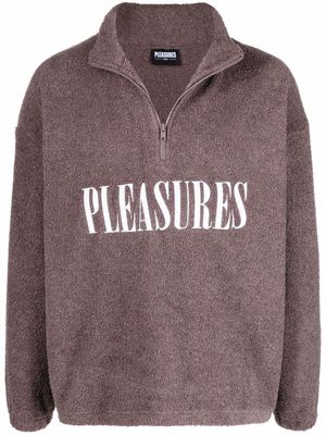 Pleasures embroidered-logo jumper - Purple