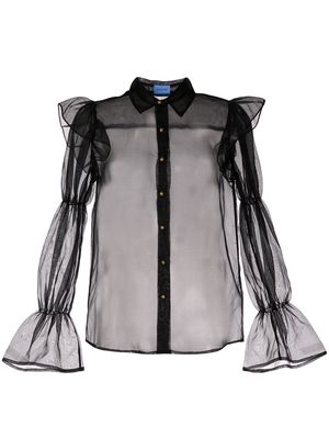 Macgraw Souffle sheer blouse - Black