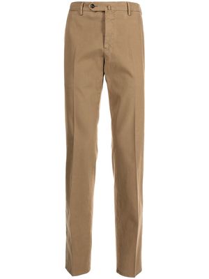 Pt01 slim-cut twill trousers - Neutrals