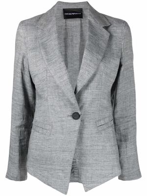 Emporio Armani notched-lapels single-breasted blazer - Grey