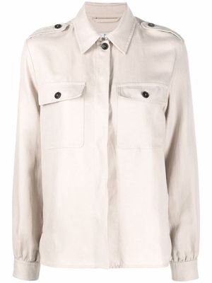 Woolrich fitted button-up shirt - Neutrals