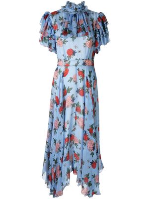 Macgraw Sentimental floral-print dress - Blue