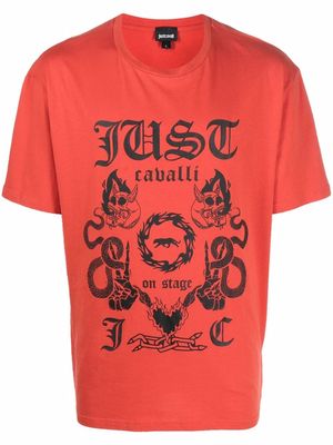 Just Cavalli logo-print T-shirt - Red