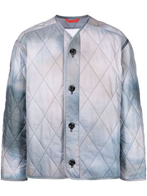 OAMC diamond-quilt tie-dye jacket - Blue