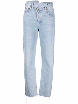 AGOLDE high-waisted straight-leg jeans - Blue