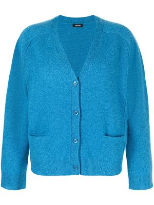 ASPESI fine-knit wool cardigan - Blue