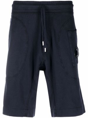 C.P. Company Lens-detail cotton shorts - Blue