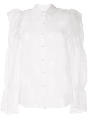 Macgraw Souffle sheer blouse - White