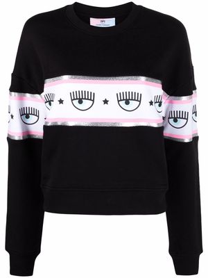 Chiara Ferragni eye-motif sweatshirt - Black