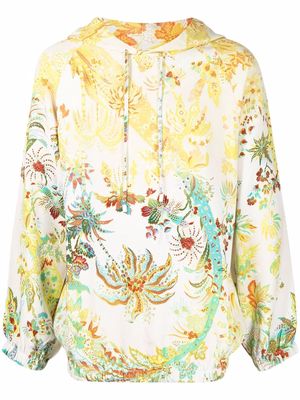 ETRO floral-print pullover hoodie - Neutrals