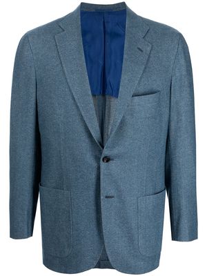 Kiton single-breasted fitted blazer - Blue