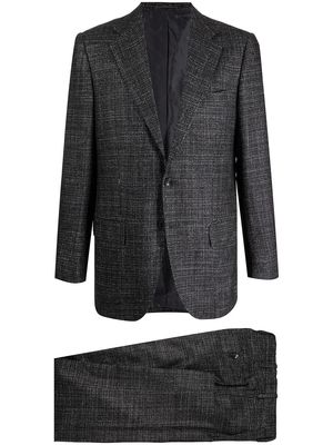 Kiton single-breasted tailored suit - Black