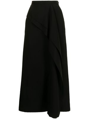Y's A-line wool skirt - Black