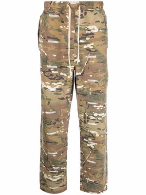 Pleasures camouflage-print trousers - Green