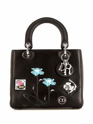 Christian Dior pre-owned medium Lady Dior handbag - Black